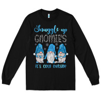 Black snuggle up gnomies it's cold outside Long Sleeve Tee - JahusDesignShop