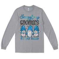 Heather Grey snuggle up gnomies it's cold outside Long Sleeve Tee - JahusDesignShop