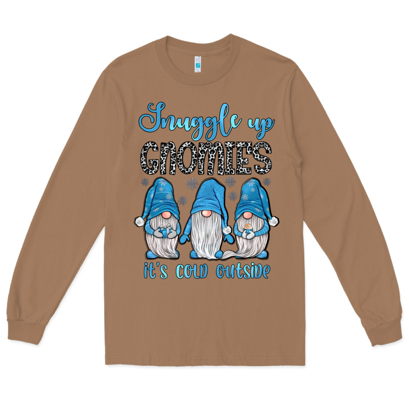 Snuggle Up Gnomies It's Cold Outside Long Sleeve Tee by JahusDesignShop | Teevron