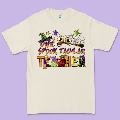One Spook Tacular Teacher Premium Tee Designed By Barkaloodesign