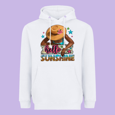 Hello Sunshine Heavyweight Hoodie Designed By Nancycooperartshop