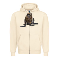 Sandshell Sea Lion Illustrations Zipper Hoodie - LillyAllenDesigns