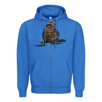 True Royal Sea Lion Illustrations Zipper Hoodie - LillyAllenDesigns