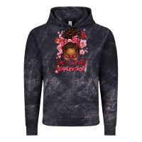 Cloud Black one loved supervisor afro messy bun Vintage Hoodie - texasbilliewilder