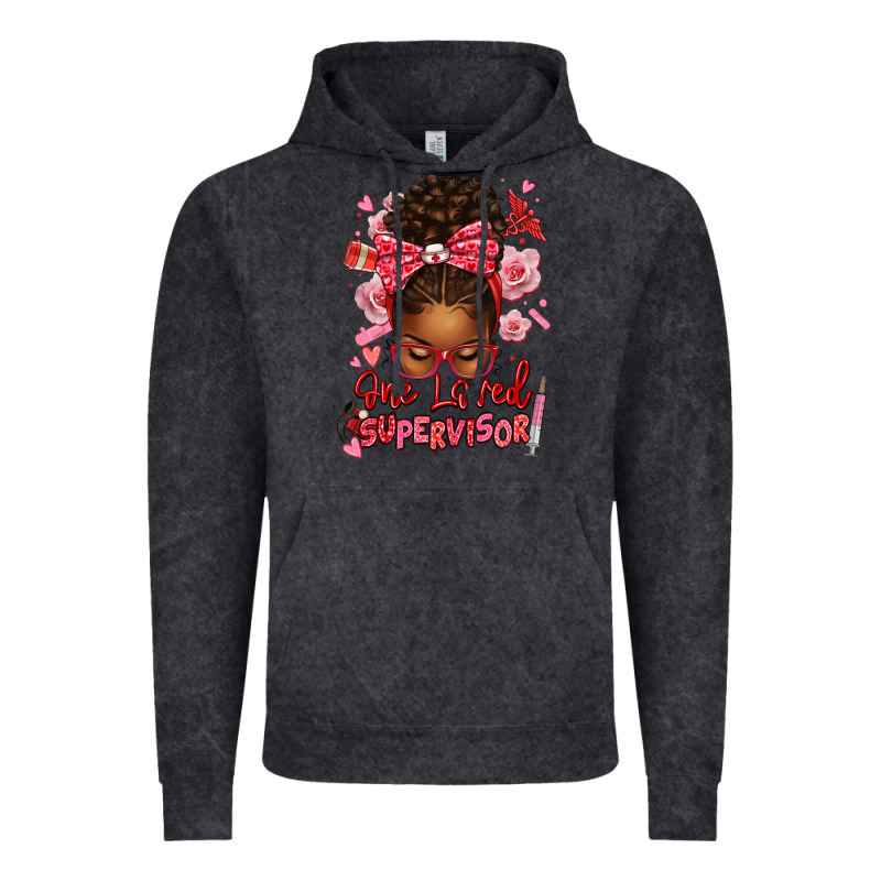 One Loved Supervisor Afro Messy Bun Vintage Hoodie by texasbilliewilder | Teevron