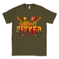 Army Green softball sister Classic Tee - AdoDesignShop