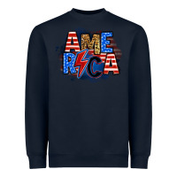 Navy america lightning bolt Heavyweight Sweatshirt - Zillion Design Studio