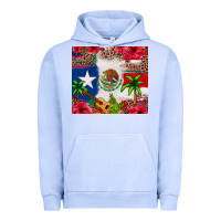 Pigment Grape Ice Mexican and Puerto Rico flag Urban Hoodie - texasbilliewilder