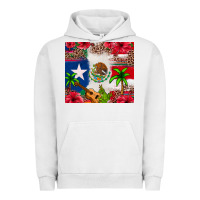Pigment Lunar Rock Mexican and Puerto Rico flag Urban Hoodie - texasbilliewilder