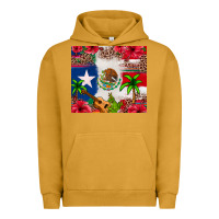 Pigment Peanut Butter Mexican and Puerto Rico flag Urban Hoodie - texasbilliewilder