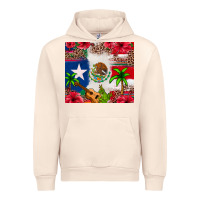 Sandshell Mexican and Puerto Rico flag Urban Hoodie - texasbilliewilder
