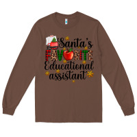 Chestnut santa's favorite educational assistant Long Sleeve Tee - AdoDesignShop