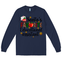 Navy santa's favorite educational assistant Long Sleeve Tee - AdoDesignShop