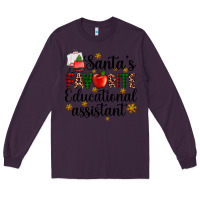 Plum santa's favorite educational assistant Long Sleeve Tee - AdoDesignShop