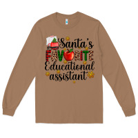 Toasted Coconut santa's favorite educational assistant Long Sleeve Tee - AdoDesignShop