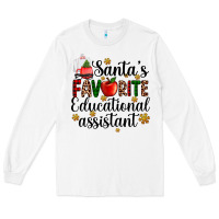 White santa's favorite educational assistant Long Sleeve Tee - AdoDesignShop