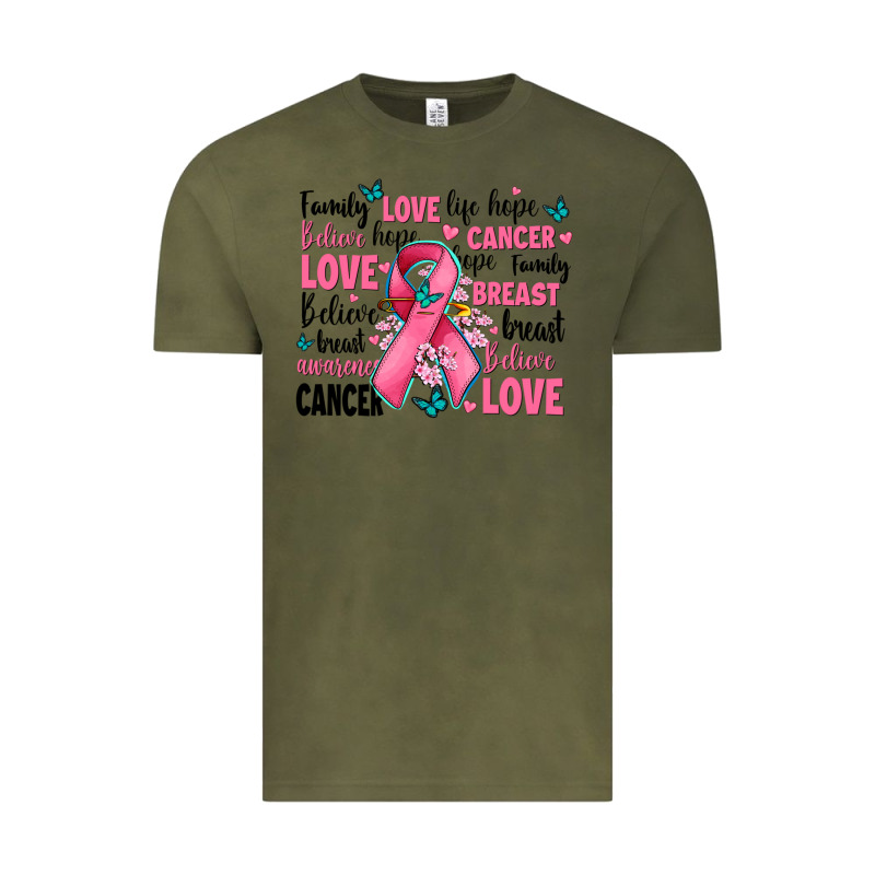 Breast Cancer Ribbons With Cancer Words Vintage Tee by AdoDesignShop | Teevron