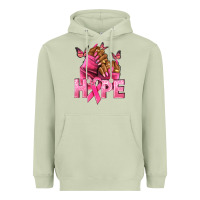 Matcha Hope Breast Cancer nails Heavyweight Hoodie - NancyCooperArtShop