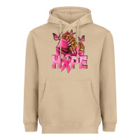 Mushroom Hope Breast Cancer nails Heavyweight Hoodie - NancyCooperArtShop