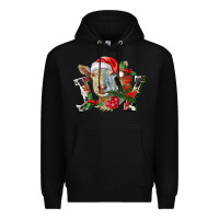 Black Joy Christmas Goat Premium Hoodie - LillyAllenDesigns