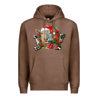 Chestnut Joy Christmas Goat Premium Hoodie - LillyAllenDesigns