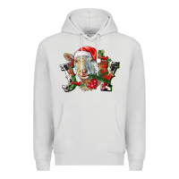 Dove Grey Joy Christmas Goat Premium Hoodie - LillyAllenDesigns