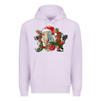 Lilac Joy Christmas Goat Premium Hoodie - LillyAllenDesigns