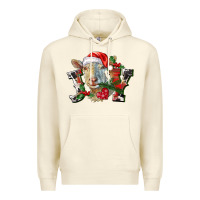 Sandshell Joy Christmas Goat Premium Hoodie - LillyAllenDesigns
