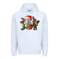 White Joy Christmas Goat Premium Hoodie - LillyAllenDesigns