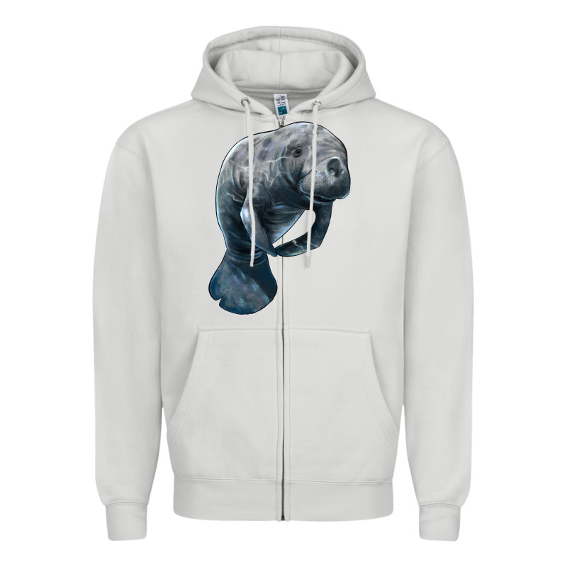 Manatee Illustrations Zipper Hoodie by LillyAllenDesigns | Teevron