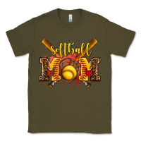 Army Green softball mom Classic Tee - AdoDesignShop