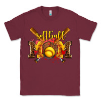 Burgundy softball mom Classic Tee - AdoDesignShop