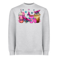 Heather Grey antisocial butterfly coffee cups Heavyweight Sweatshirt - Zillion Design Studio