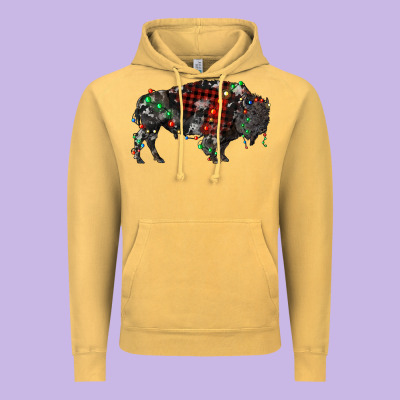 Christmas Bison Vintage Hoodie Designed By Ranaportraitstore