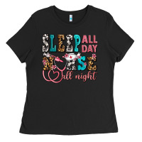 Black sleep all day nurse all night Ladies Tee - AdoDesignShop
