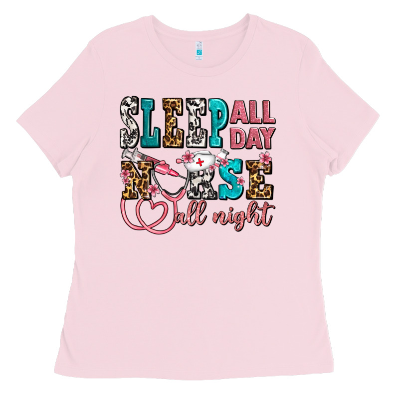 Sleep All Day Nurse All Night Ladies Tee by AdoDesignShop | Teevron
