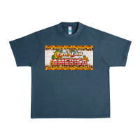 Midnight Navy god bless america sunflower license plate Urban Heavy Tee - HRA Design Shop