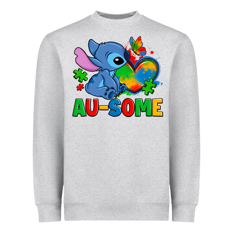 Ausome Stitch Autism Heavyweight Sweatshirt by Zillion Design Studio | Teevron