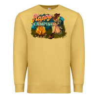Antique Gold happy camping Premium Sweatshirt - NancyCooperArtShop