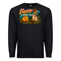 Black happy camping Premium Sweatshirt - NancyCooperArtShop