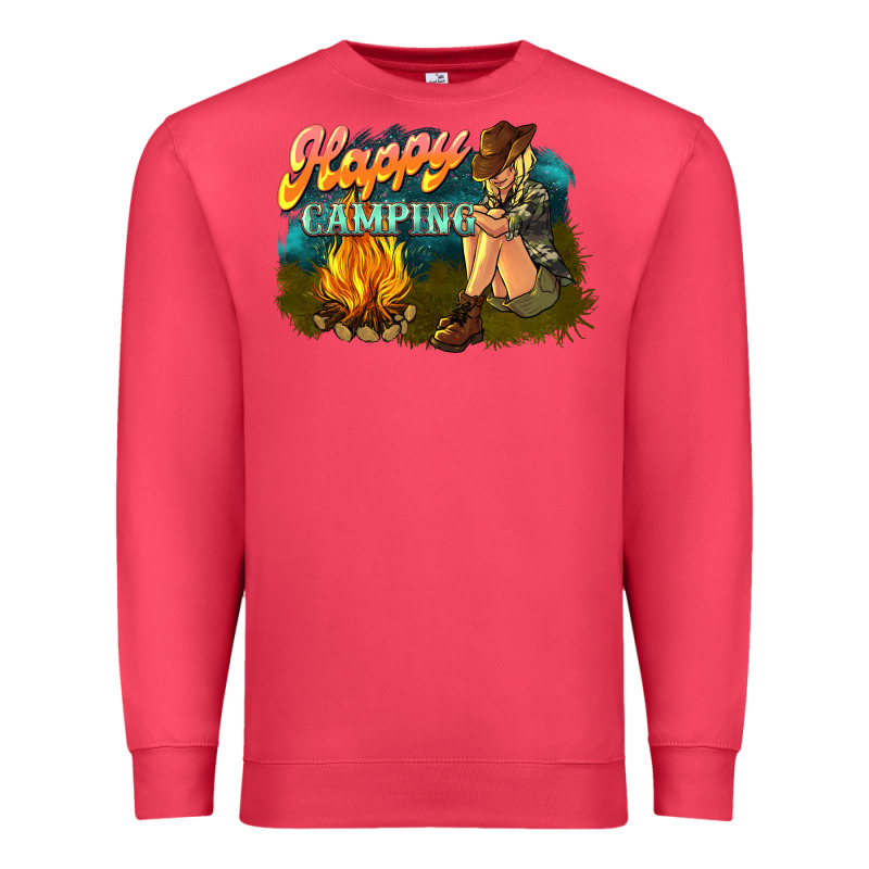 Happy Camping Premium Sweatshirt by NancyCooperArtShop | Teevron