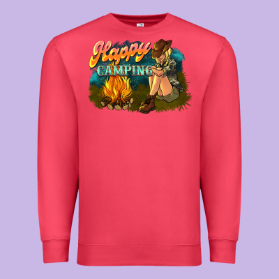 Happy Camping Premium Sweatshirt Designed By Nancycooperartshop