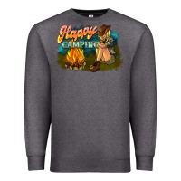 Charcoal Heather happy camping Premium Sweatshirt - NancyCooperArtShop