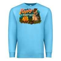 Ocean Blue happy camping Premium Sweatshirt - NancyCooperArtShop