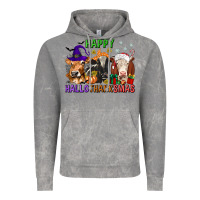 Cloud Rock happy hallothanksmas with cow Vintage Hoodie - texasbilliewilder