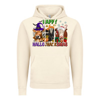 Vintage Artic happy hallothanksmas with cow Vintage Hoodie - texasbilliewilder
