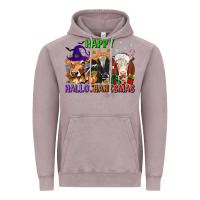 Vintage Zinc happy hallothanksmas with cow Vintage Hoodie - texasbilliewilder