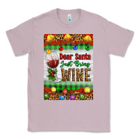 Lilac Christmas Dear Santa Just Bring Wine Classic Tee - Artiststas