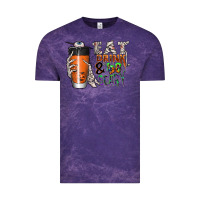Cloud Purple Eat drink be scary Vintage Tee - CowhideDigitalArt