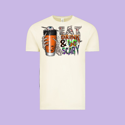 Eat Drink Be Scary Vintage Tee Designed By Cowhidedigitalart